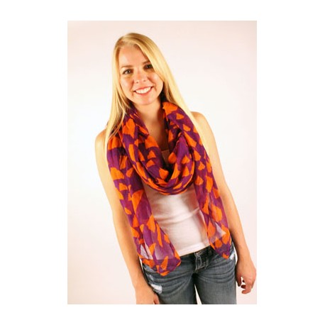 purple and orange scarf